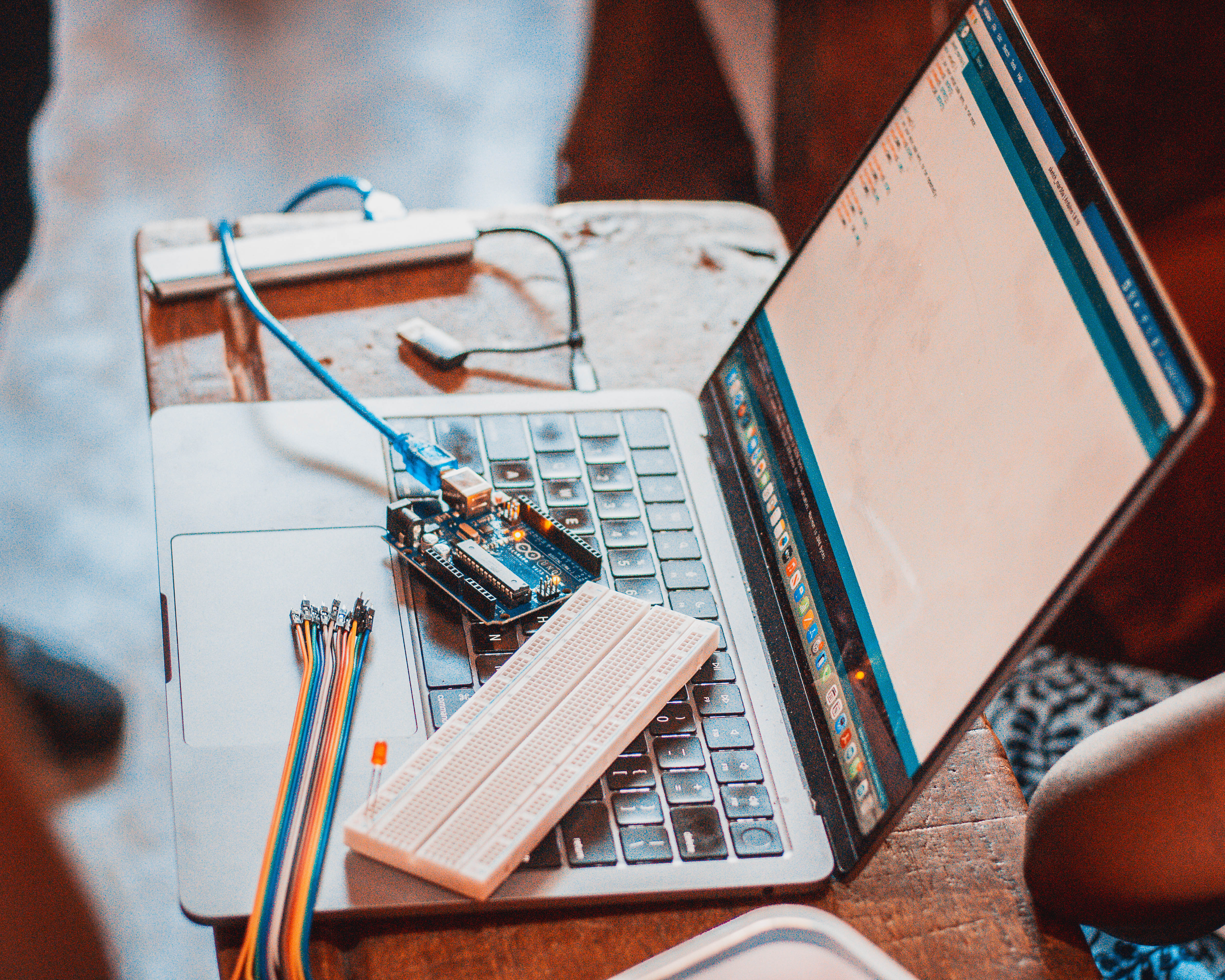 An image of the Arduino kit used in an Arduino activity at Anyanui E.P. Basic School